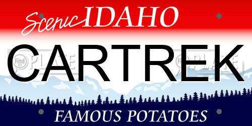 CARTREK Idaho License Plate