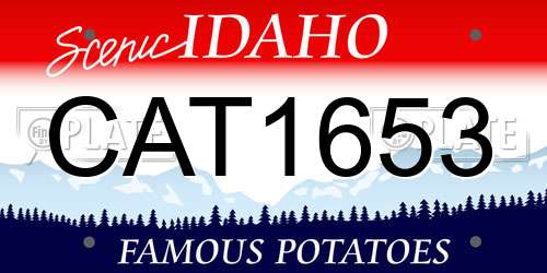 CAT1653 Idaho License Plate
