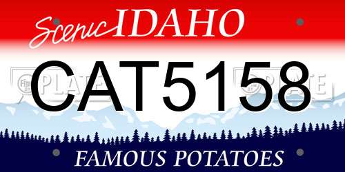 CAT5158 Idaho License Plate