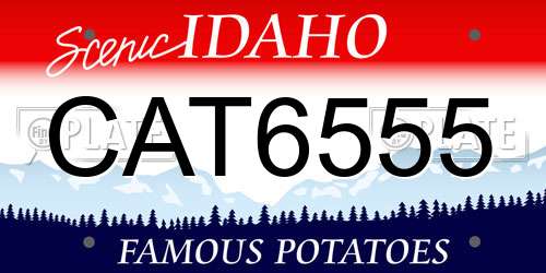 CAT6555 Idaho License Plate