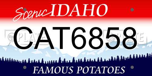 CAT6858 Idaho License Plate