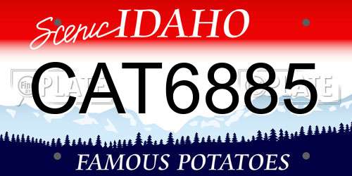 CAT6885 Idaho License Plate
