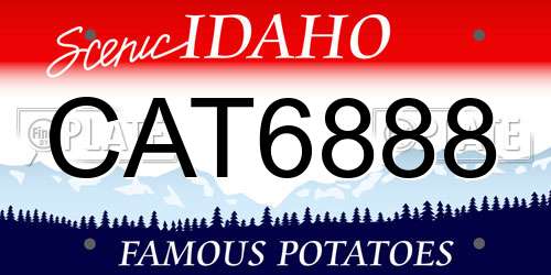 CAT6888 Idaho License Plate