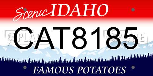 CAT8185 Idaho License Plate