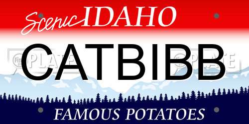 CATBIBB Idaho License Plate