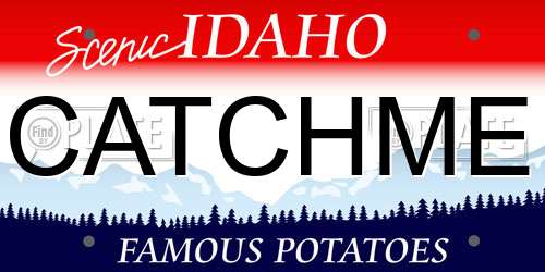 CATCHME Idaho License Plate