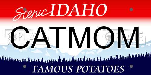 CATMOM Idaho License Plate