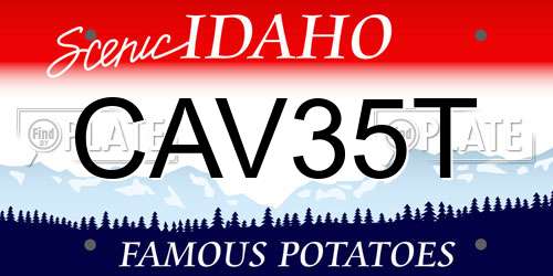 CAV35T Idaho License Plate