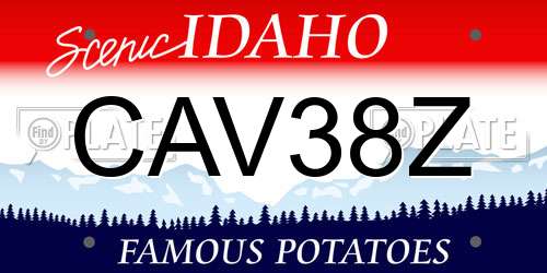 CAV38Z Idaho License Plate