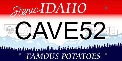 CAVE52 Idaho License Plate