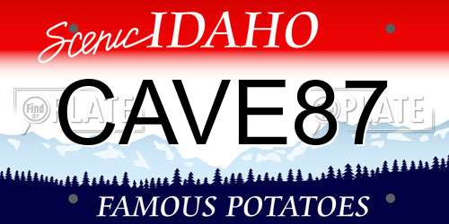 CAVE87 Idaho License Plate