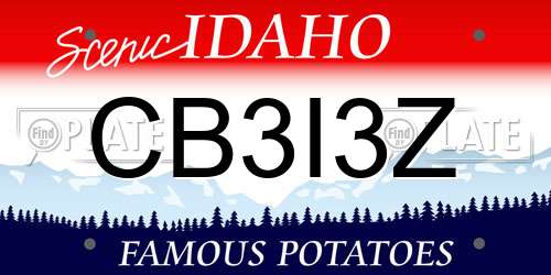 CB3I3Z Idaho License Plate