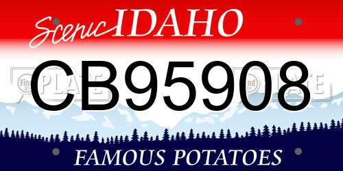 CB95908 Idaho License Plate