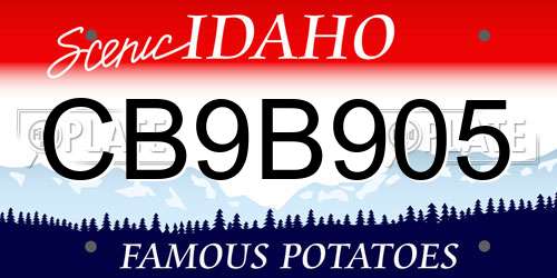 CB9B905 Idaho License Plate