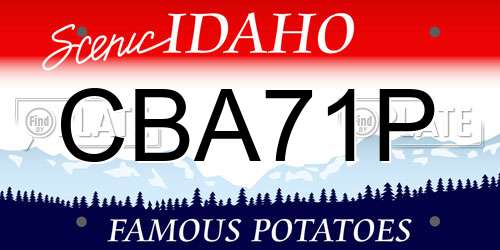 CBA71P Idaho License Plate
