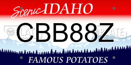 CBB88Z Idaho License Plate