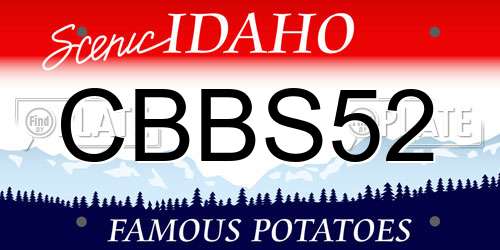 CBBS52 Idaho License Plate
