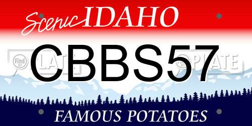 CBBS57 Idaho License Plate