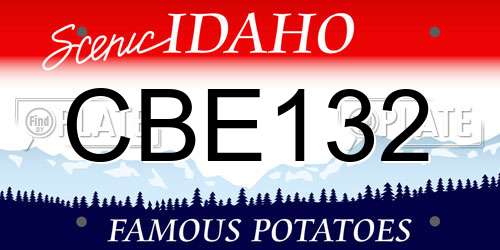 CBE132 Idaho License Plate