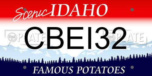 CBEI32 Idaho License Plate