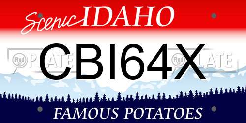 CBI64X Idaho License Plate