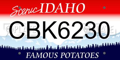 CBK6230 Idaho License Plate