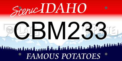 CBM233 Idaho License Plate