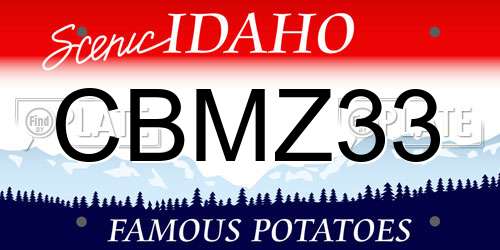 CBMZ33 Idaho License Plate