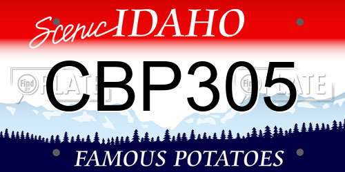 CBP305 Idaho License Plate
