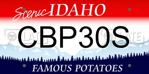 CBP30S Idaho License Plate