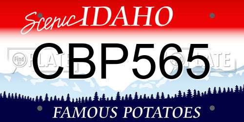 CBP565 Idaho License Plate