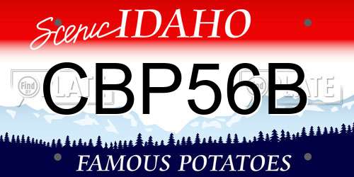 CBP56B Idaho License Plate