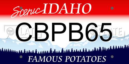 CBPB65 Idaho License Plate