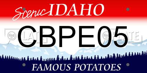 CBPE05 Idaho License Plate