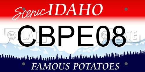 CBPE08 Idaho License Plate
