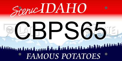 CBPS65 Idaho License Plate