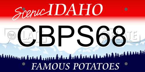 CBPS68 Idaho License Plate