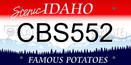 CBS552 Idaho License Plate