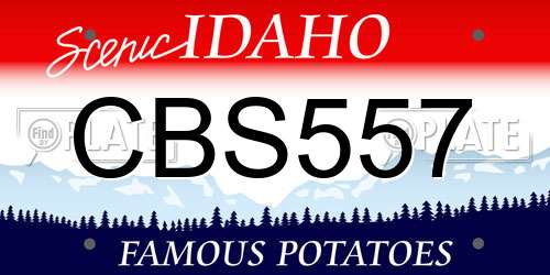 CBS557 Idaho License Plate