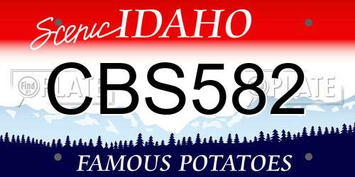 CBS582 Idaho License Plate