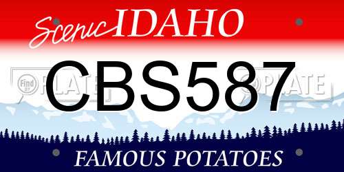 CBS587 Idaho License Plate