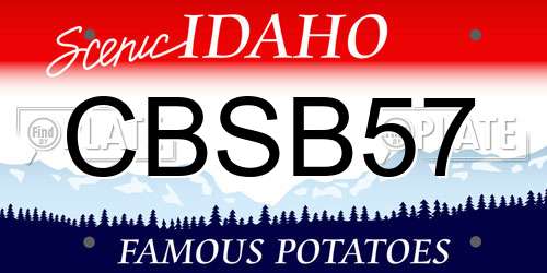 CBSB57 Idaho License Plate