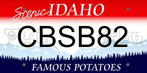 CBSB82 Idaho License Plate