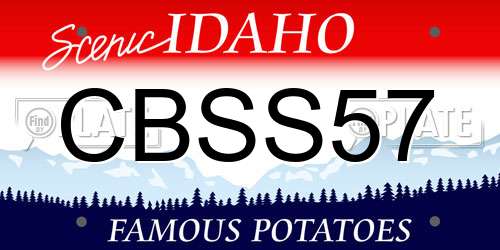 CBSS57 Idaho License Plate