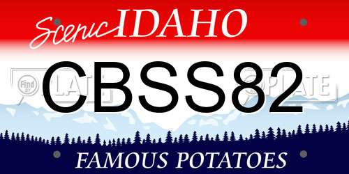CBSS82 Idaho License Plate
