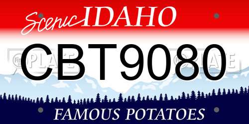 CBT9080 Idaho License Plate