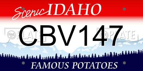 CBV147 Idaho License Plate