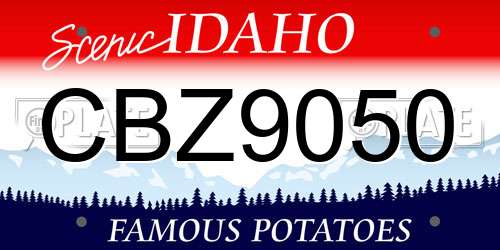 CBZ9050 Idaho License Plate