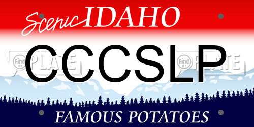 CCCSLP Idaho License Plate