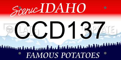 CCD137 Idaho License Plate